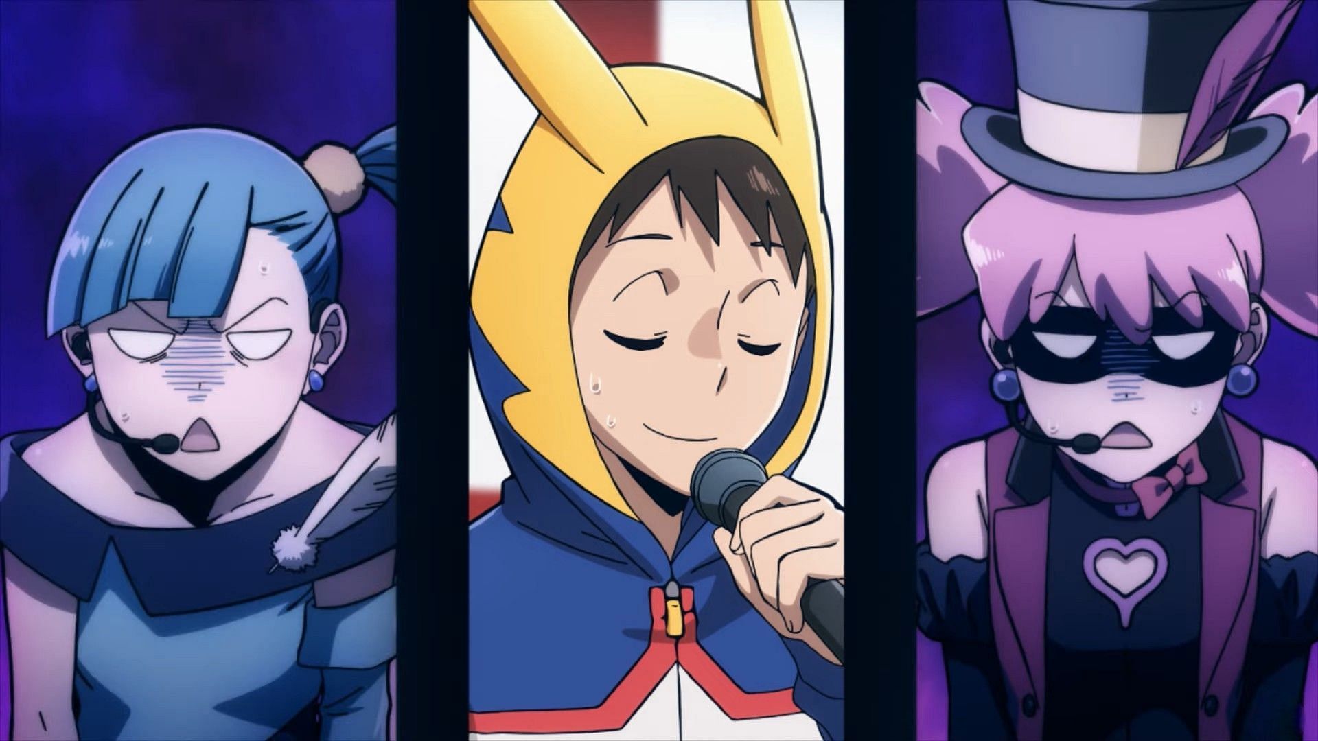 Miu, The Crawler, and Pop as seen in My Hero Academia: Vigilantes episode 13 (Image via Bones Film)